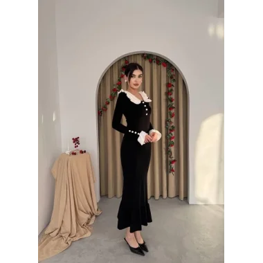 Sura Bebe Yaka Elbise