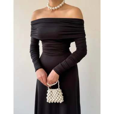 Uras Straplez Elbise