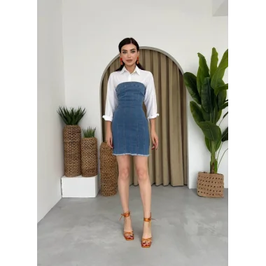 Vinna Straplez Kot Mini Elbise