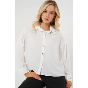 5924 Gümüş Çizgili Gömlek - A.Beyaz