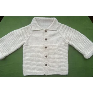 Ecemia El Örgüsü Bebek Beyaz Hırka