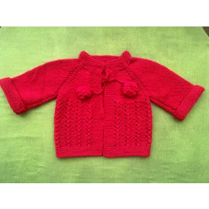 Ecemia El Örgüsü Bebek KırmızıHırka