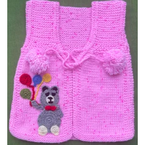 Ecemia El Örgüsü Bebek Pembe Hırka