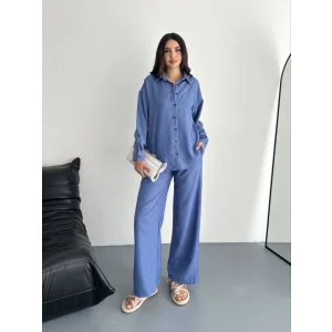 Gömlek Pantolon Ikili Takım - Mavi