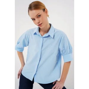 Kısa Kol Gömlek 20312 - Mavi