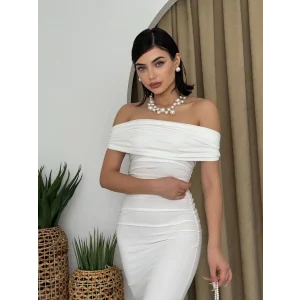 Milan Madonna Yaka Kalem Elbise