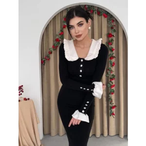 Sura Bebe Yaka Elbise