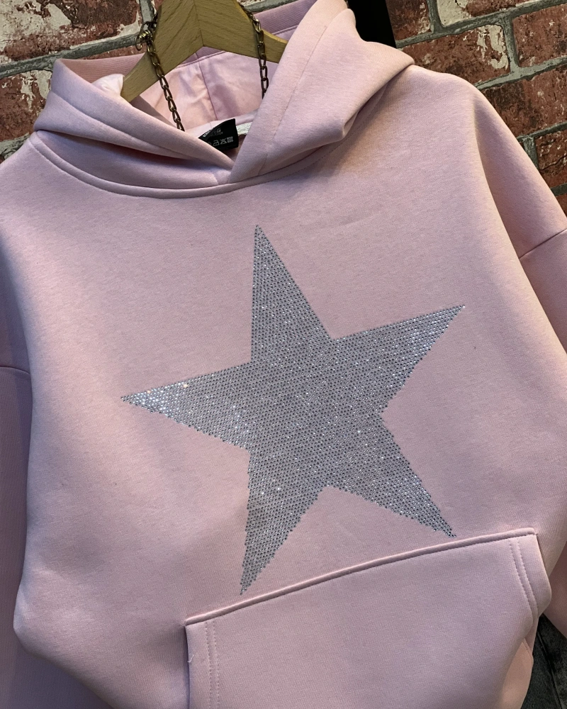 Taşlı Desen Sweatshirt