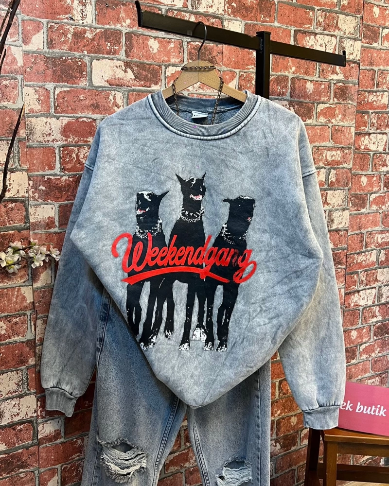 3 İplik Şardonlu Sweatshirt