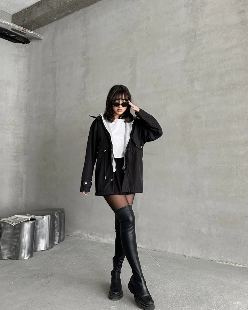 Kapşonlu Mevsimlik Ceket