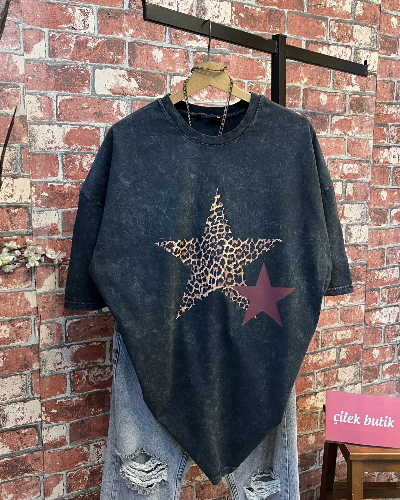 Yeni Sezon Yıkamalı Kumaş Tshirt