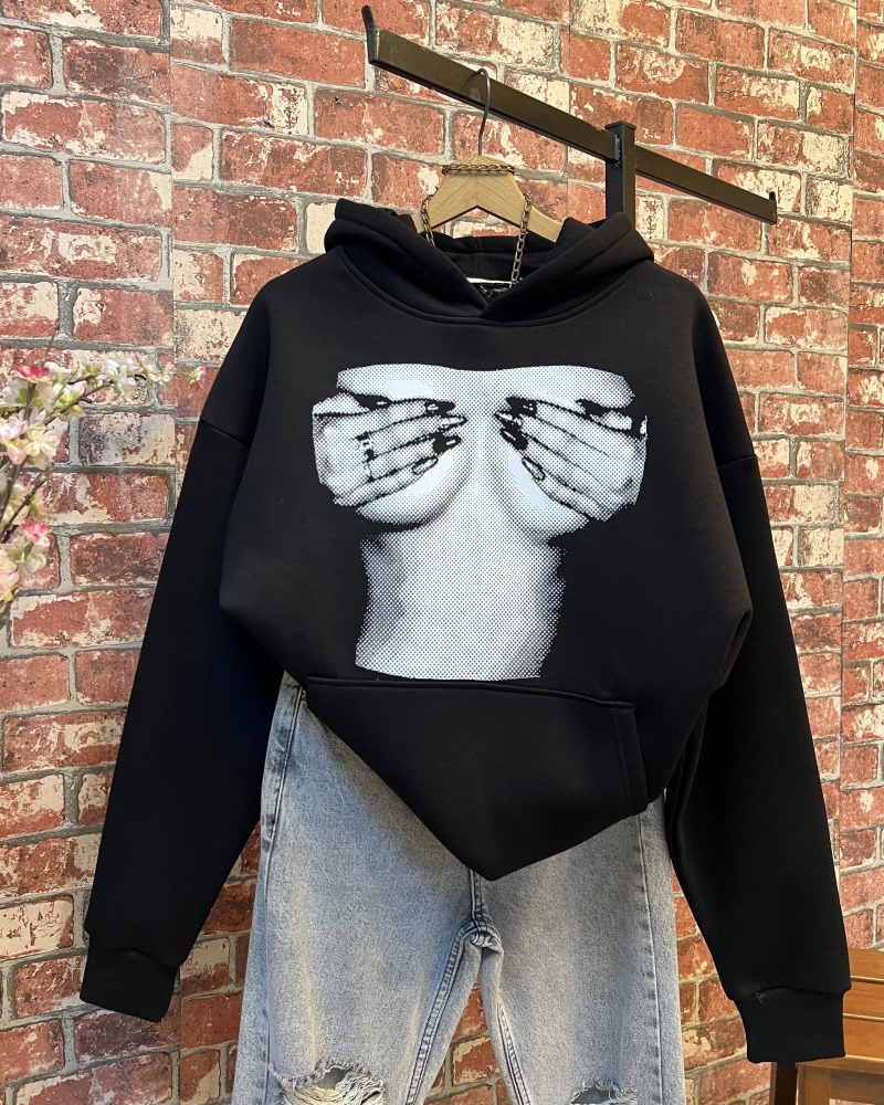 3 iplik Şardonlu Sweatshirt