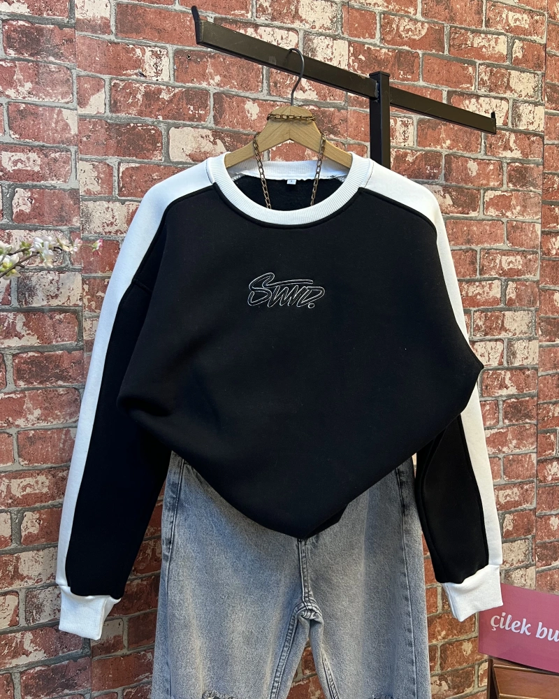 3 iplik Şardonlu Sweatshirt