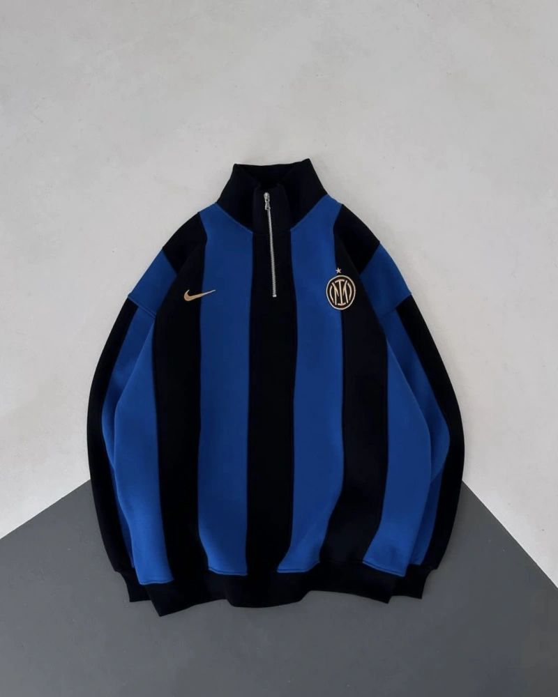 Yaka Fermuarlı Sweatshirt