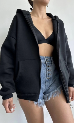 Oversize İçi Şardonlu Hırka