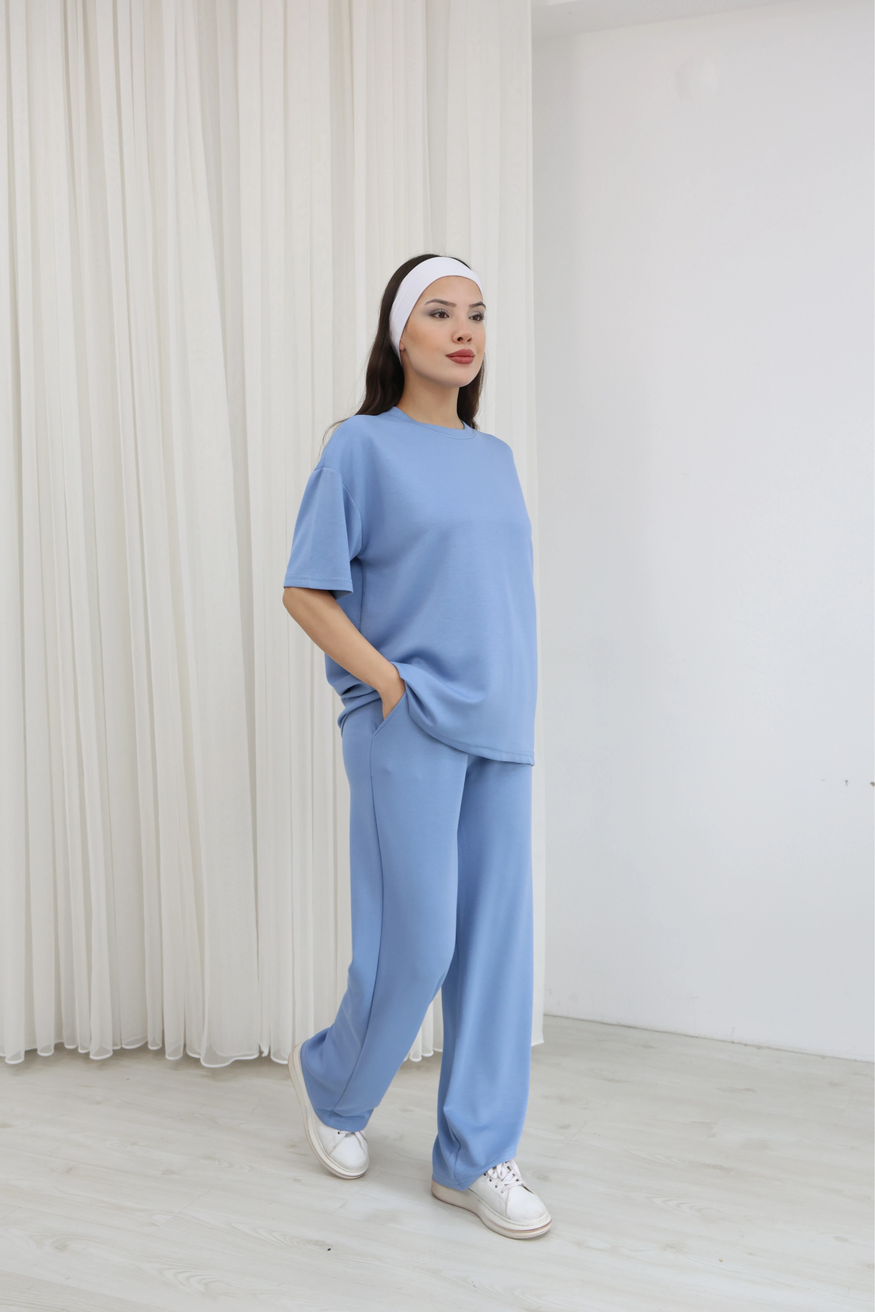 MODAL KUMAŞ 2Lİ TAKIM-MAVİ