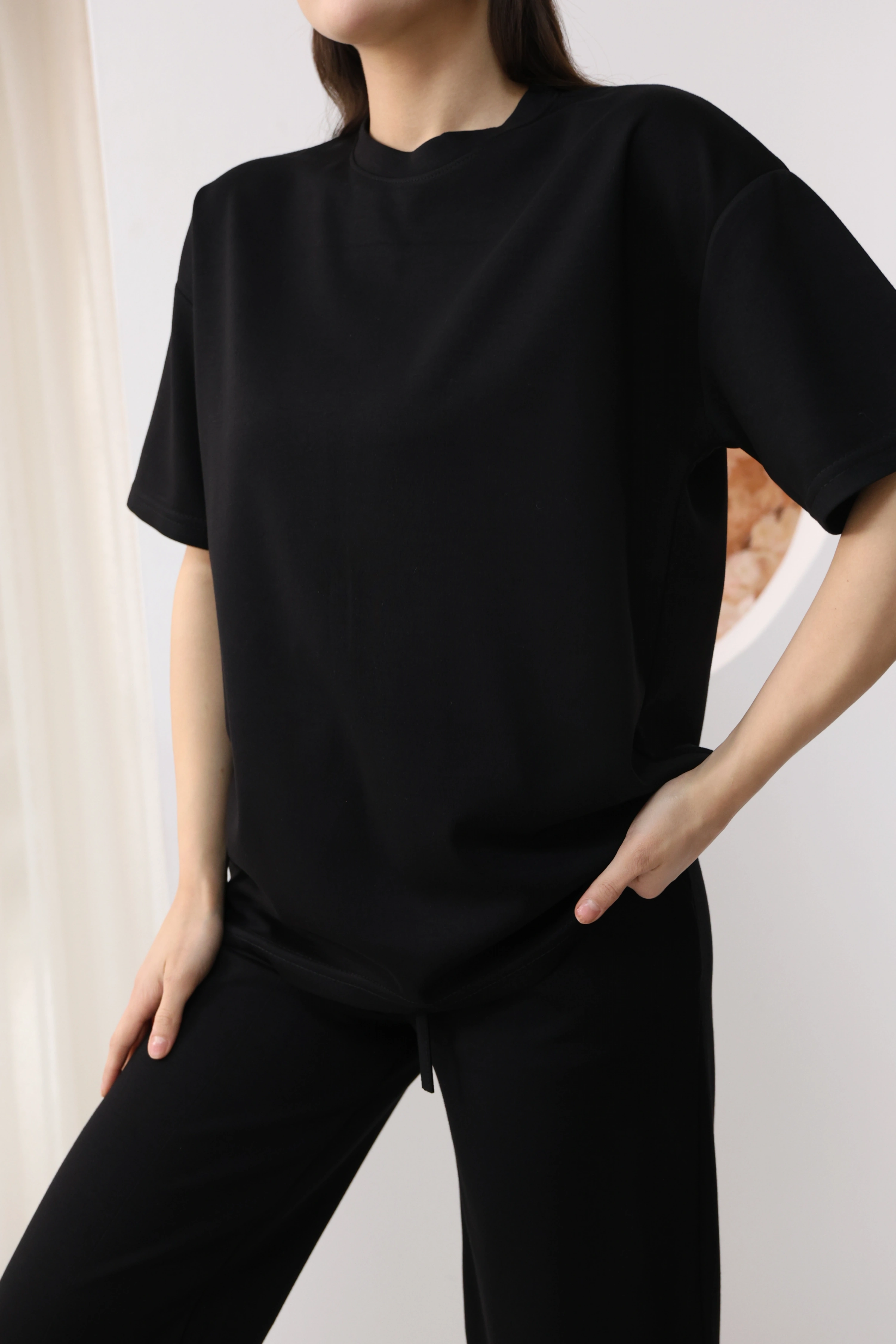 MODAL KUMAŞ 2Lİ TAKIM-SİYAH