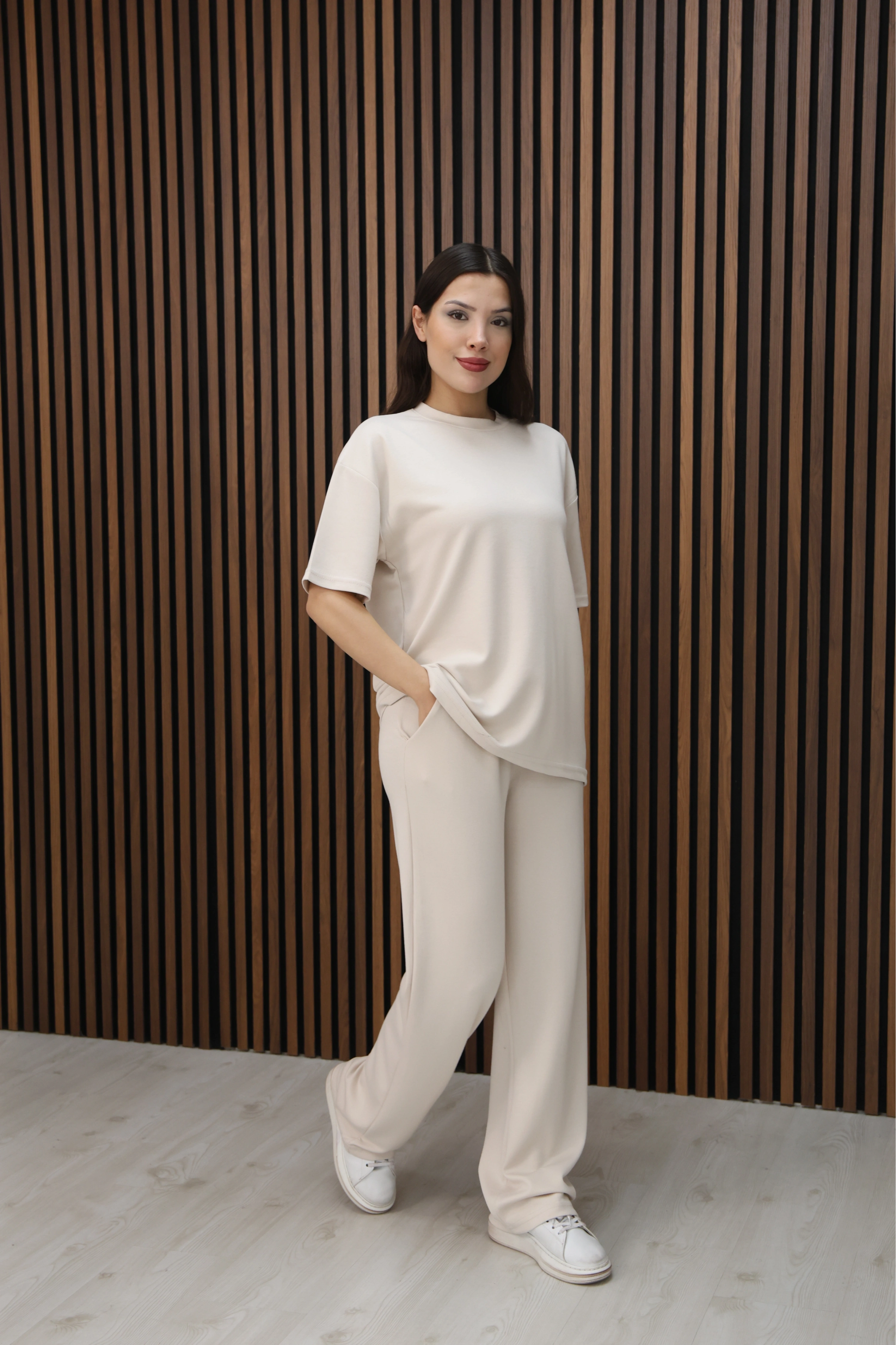 MODAL KUMAŞ 2Lİ TAKIM-BEJ