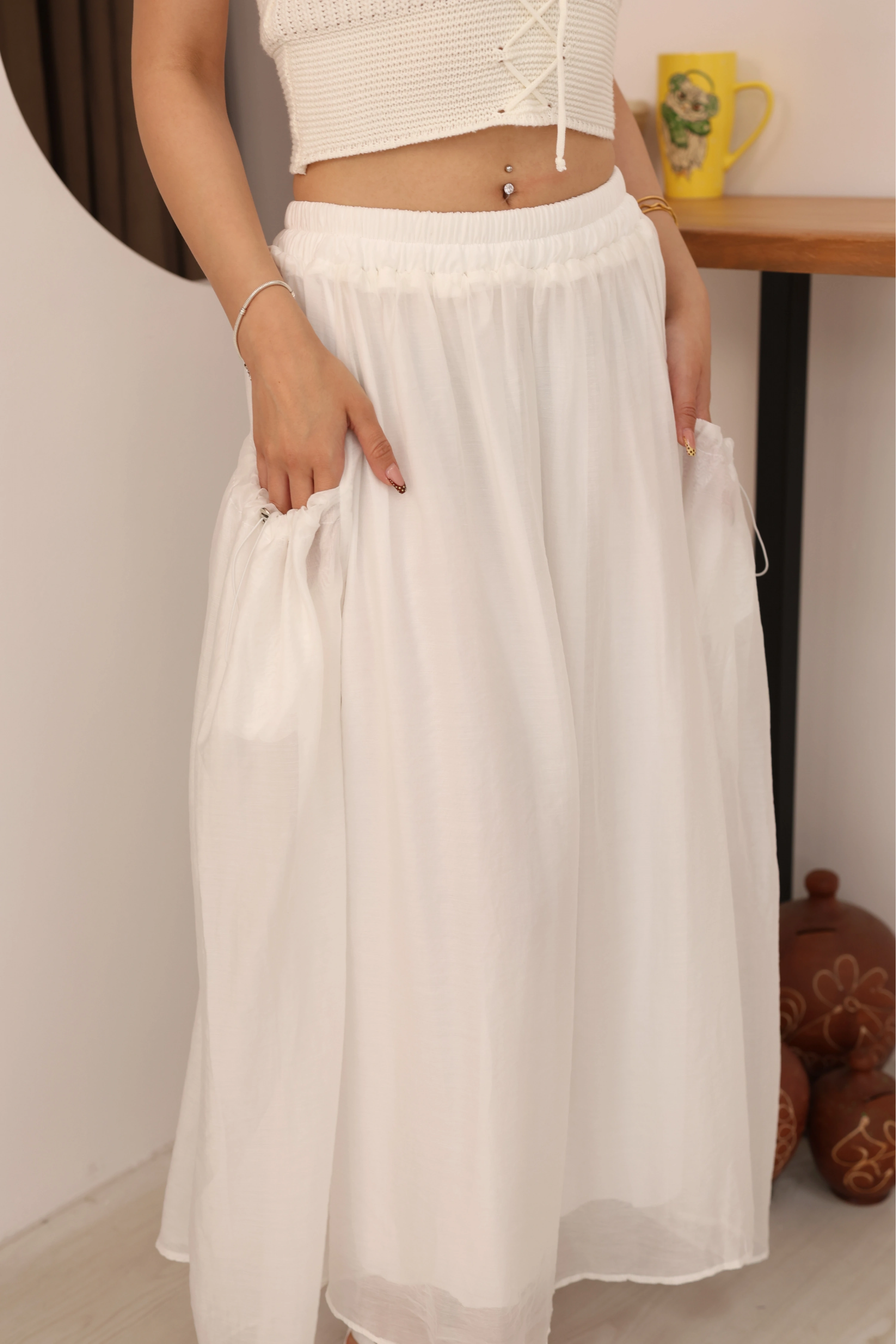 ASTARLI ETEK - BEYAZ