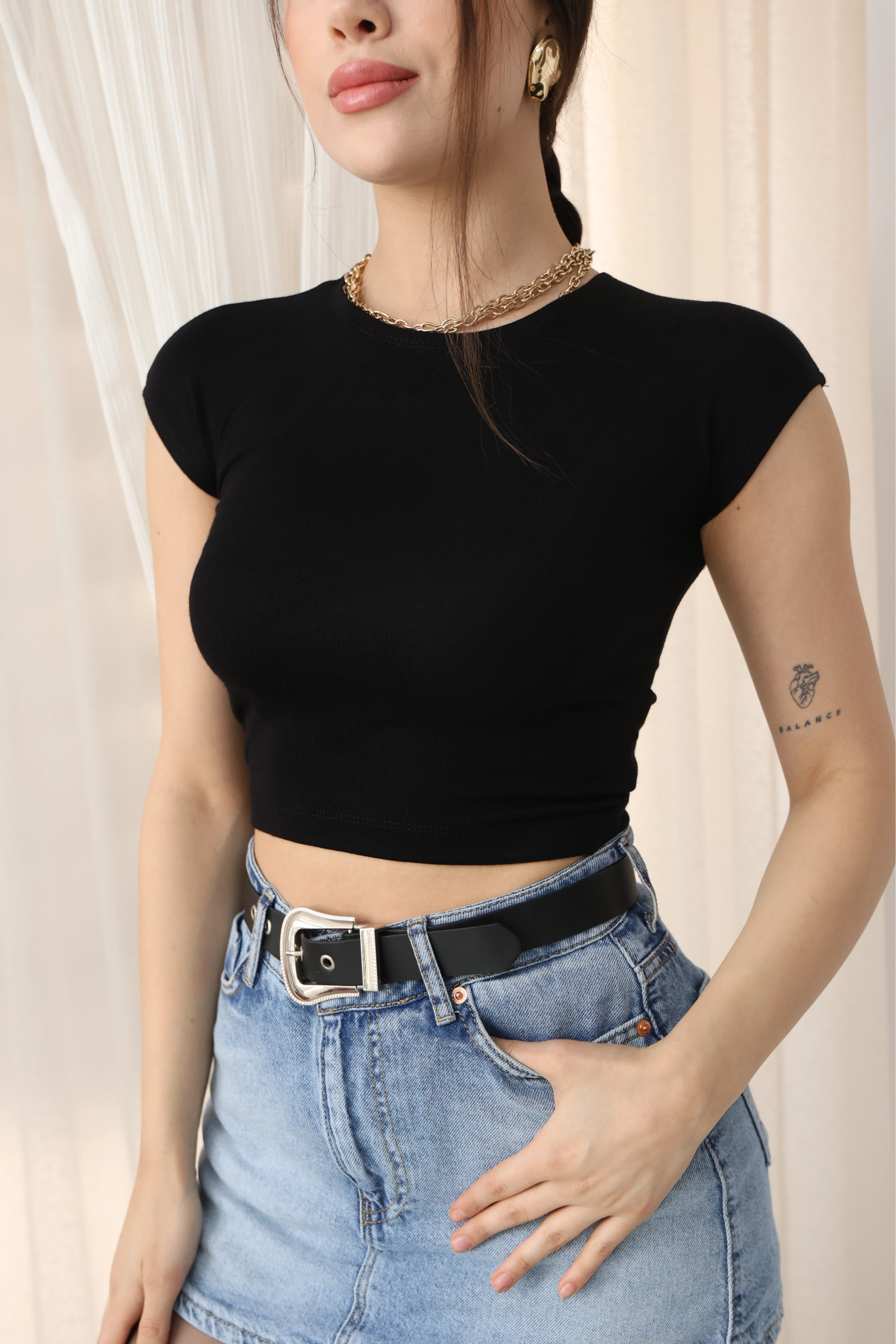 BASIC BODY CROP-SIYAH