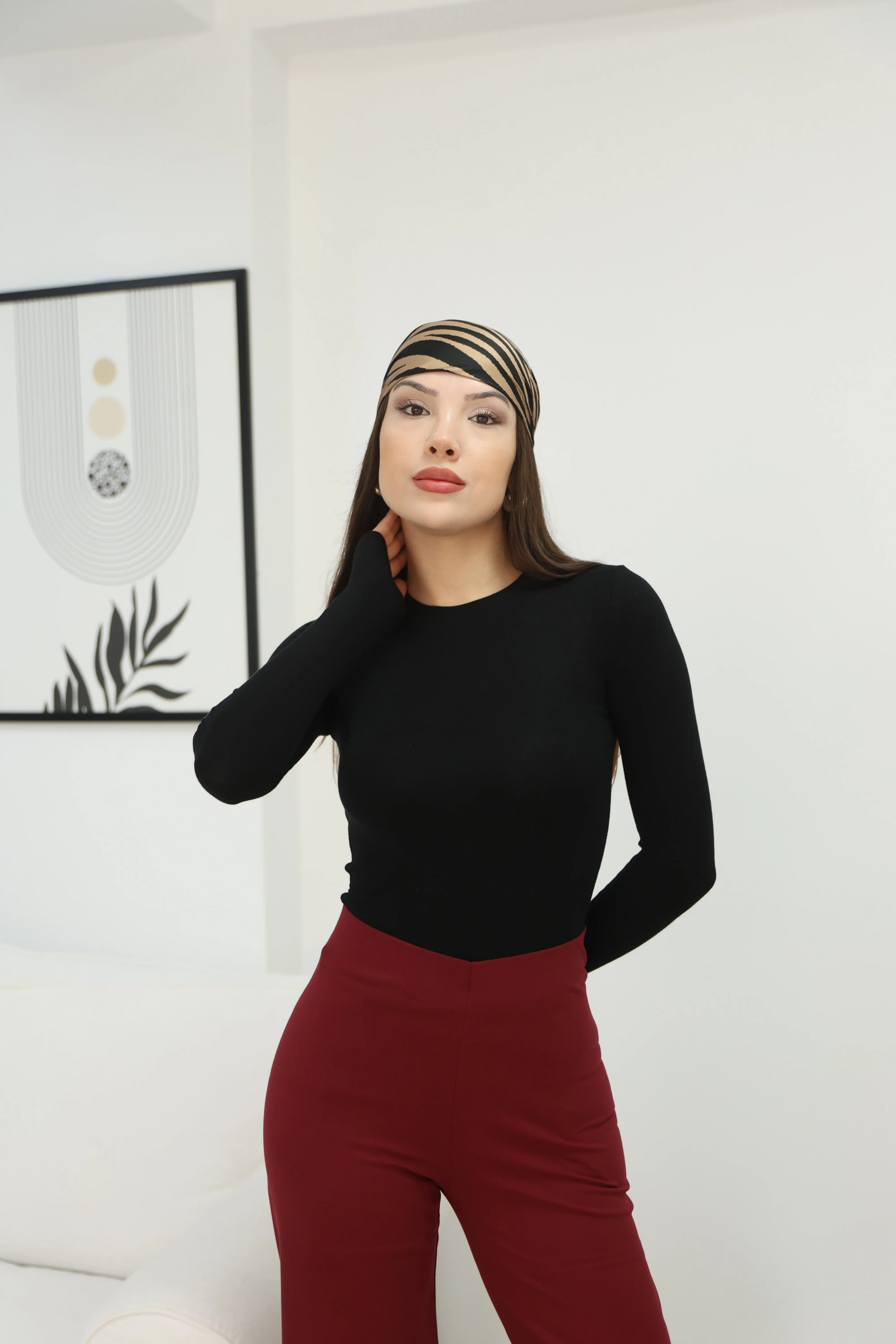 BİSİKLET YAKA BODY SUİT- SİYAH