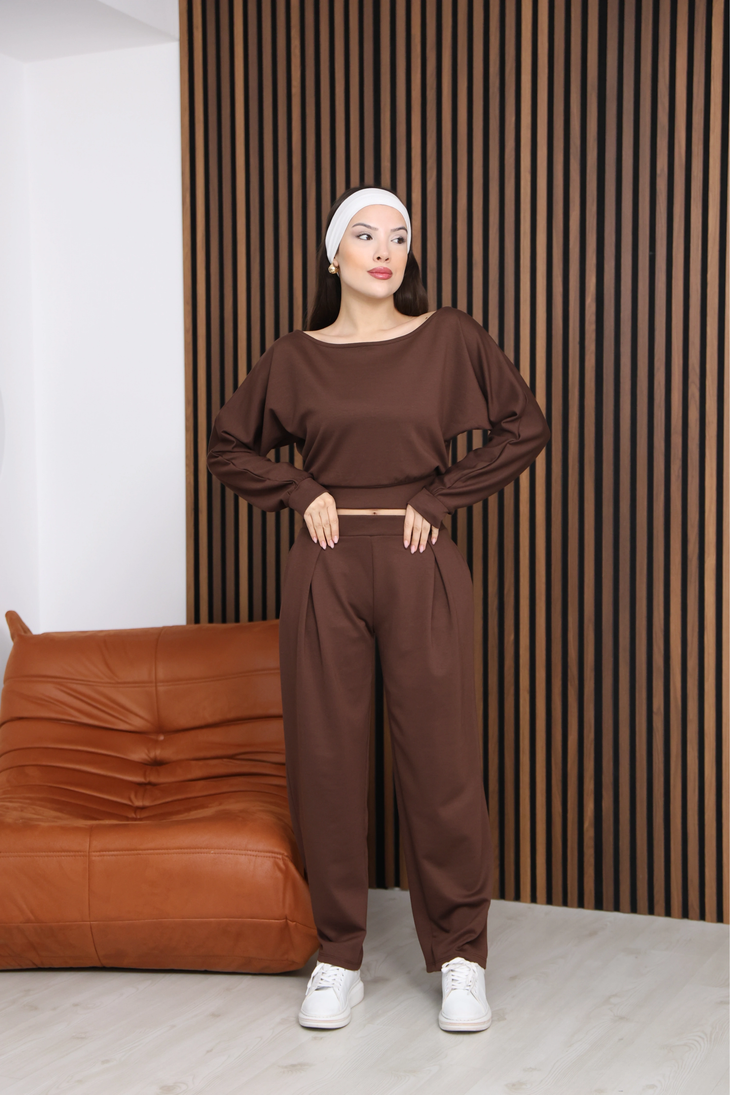 KAYIK YAKA TAKIM- KAHVE