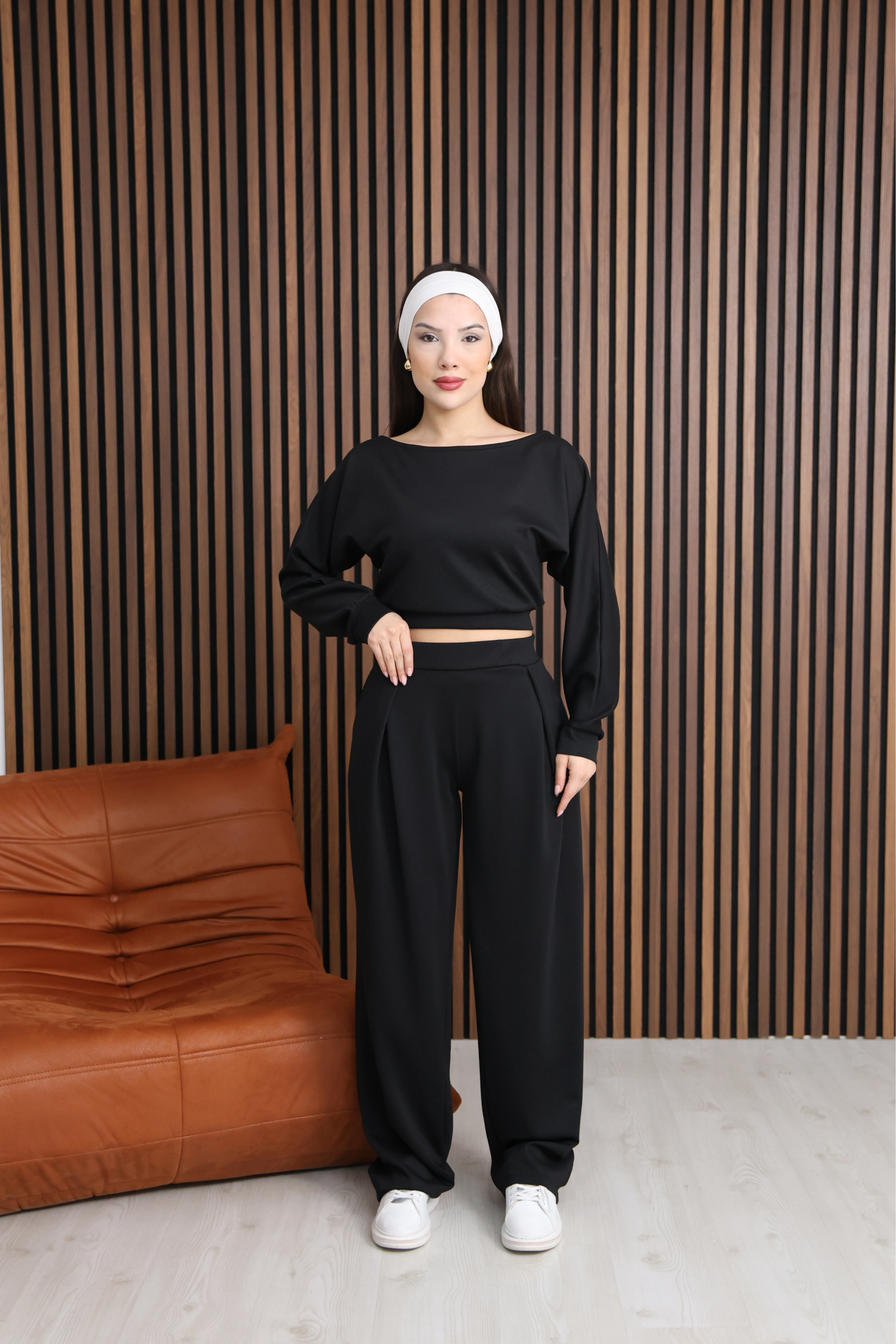 KAYIK YAKA TAKIM- SİYAH