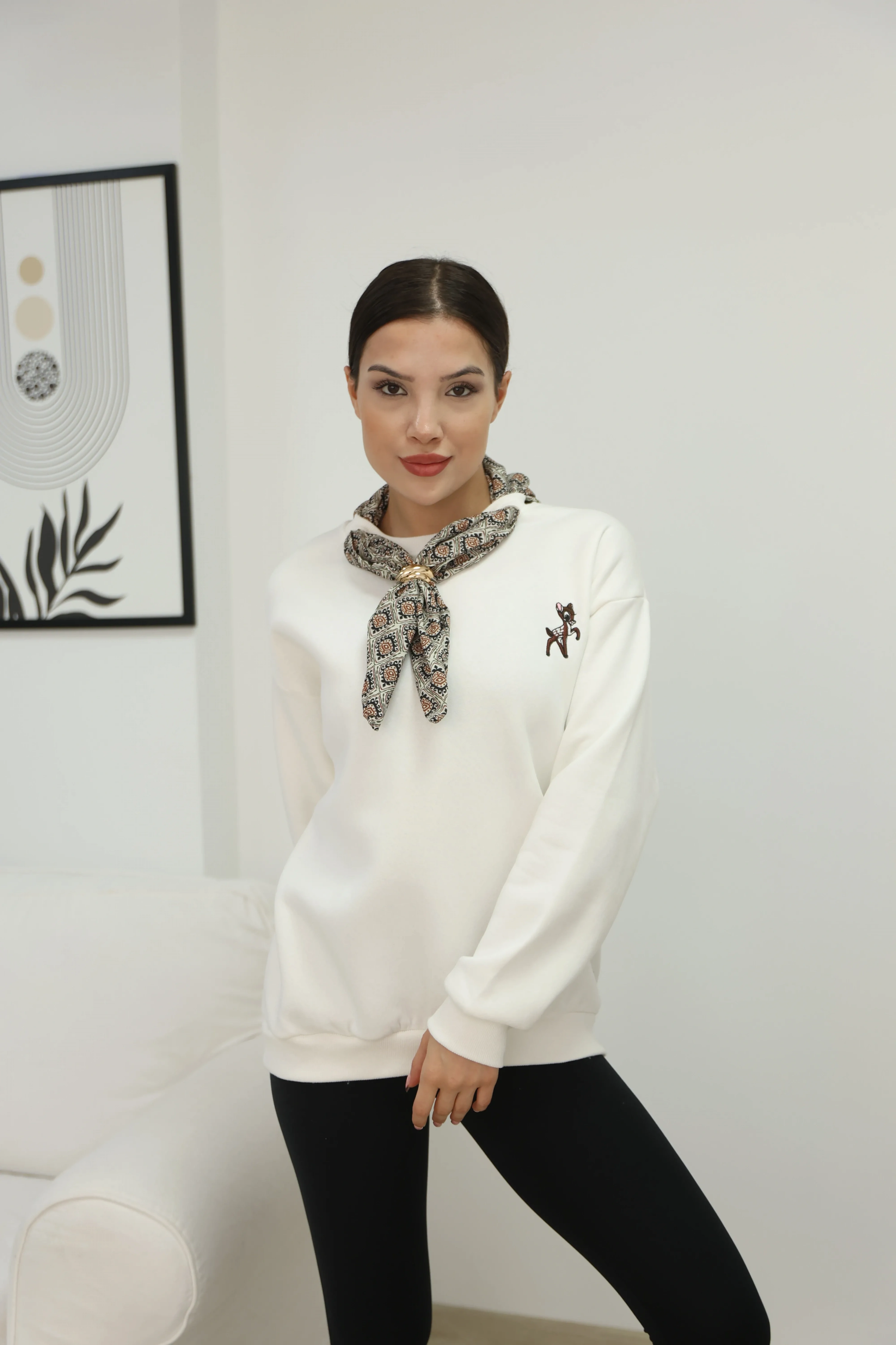 ŞAL GÖRÜNÜMLÜ SWEAT