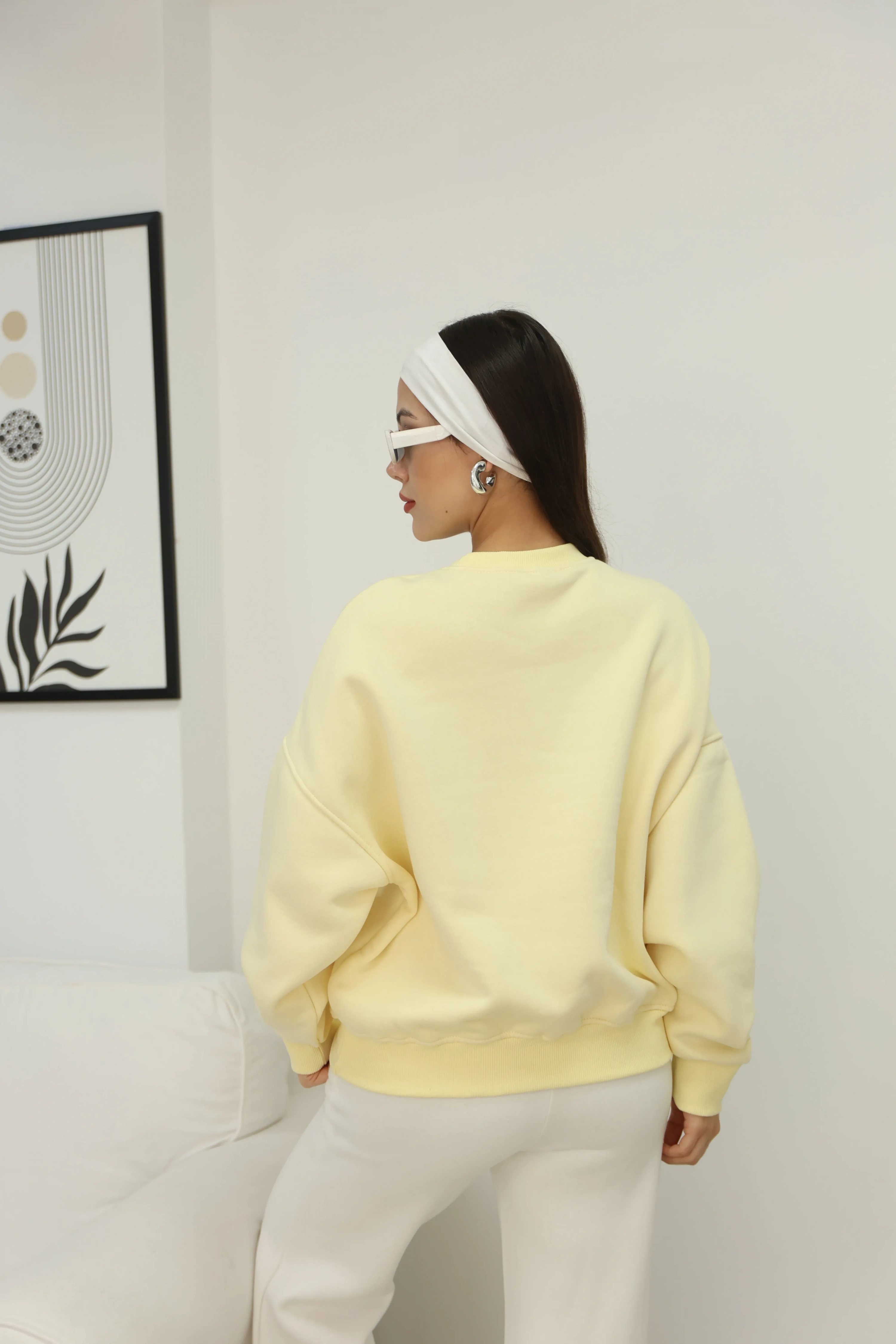 ŞARDONLU YAZI DETAYLI SWEAT-SARI