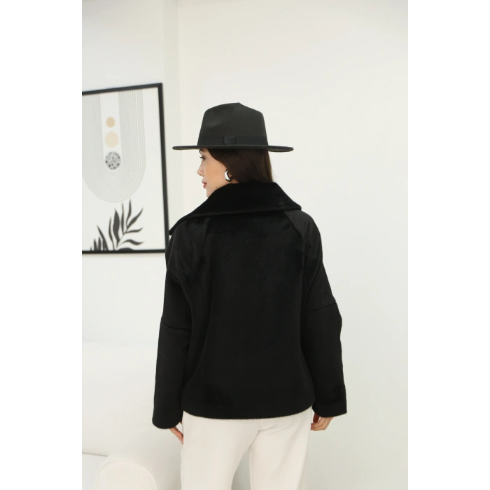 ÇİFT CEPLİ KÜRK-SİYAH