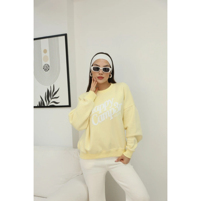 ŞARDONLU YAZI DETAYLI SWEAT-SARI