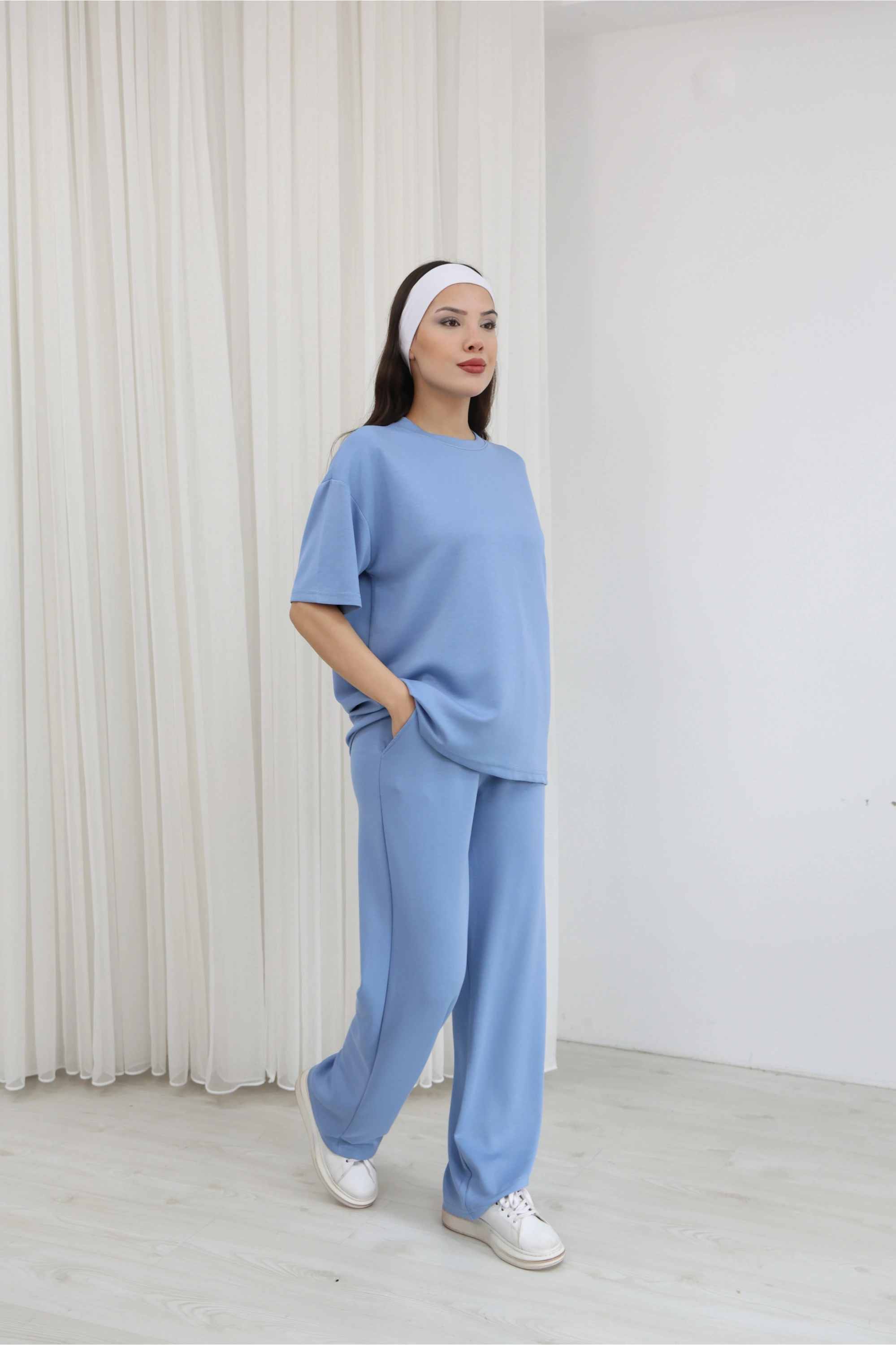 MODAL KUMAŞ 2Lİ TAKIM-MAVİ