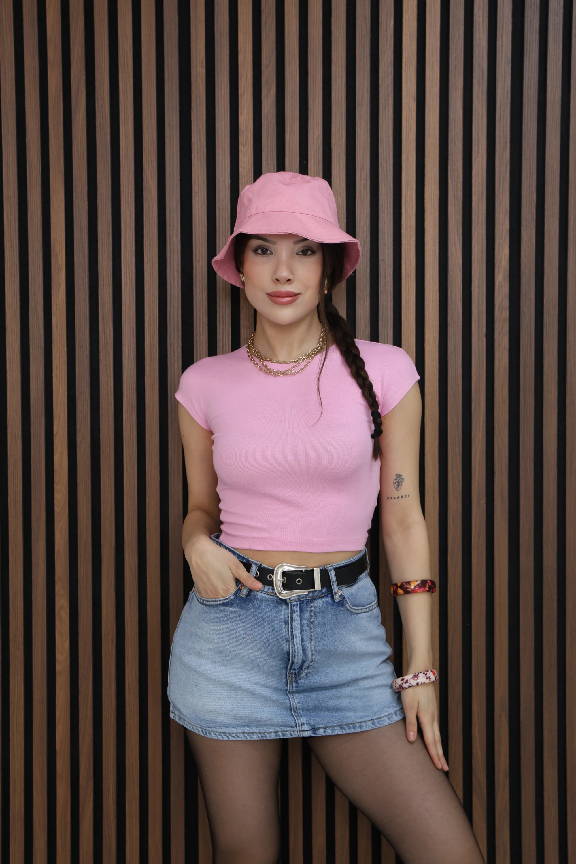 BASIC BODY CROP- PEMBE