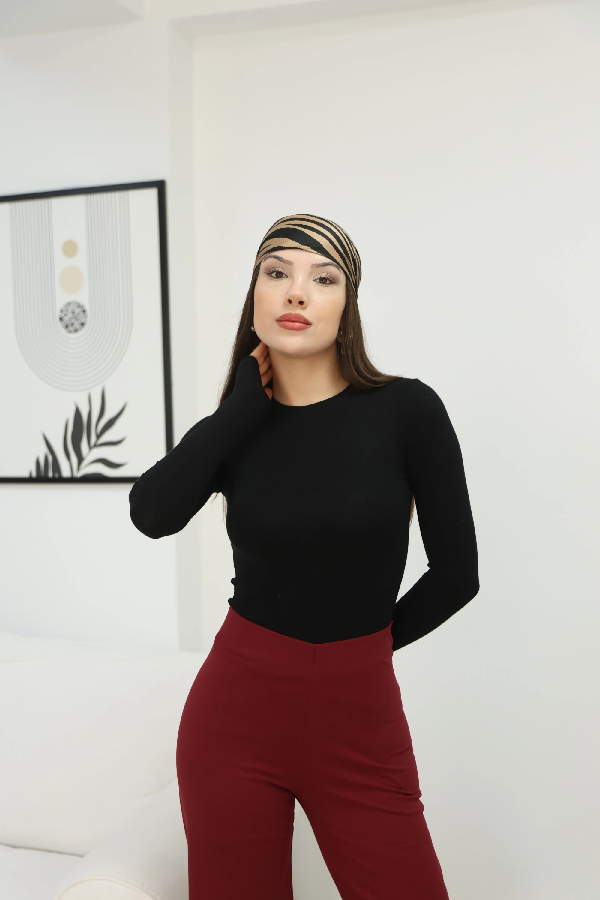 BİSİKLET YAKA BODY SUİT- SİYAH