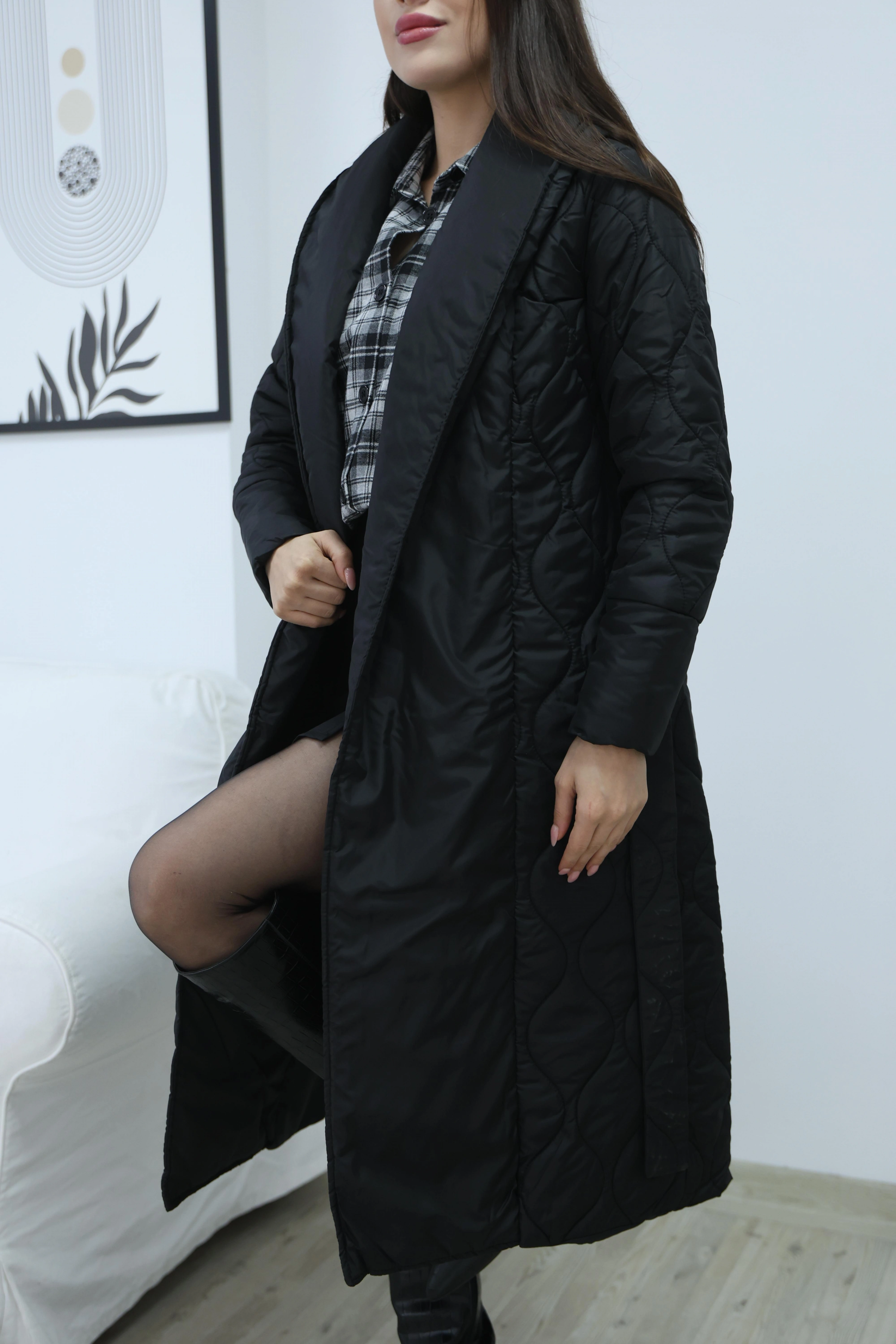 BELDEN BAGLAMALI DİZ ALTI MONT- SİYAH