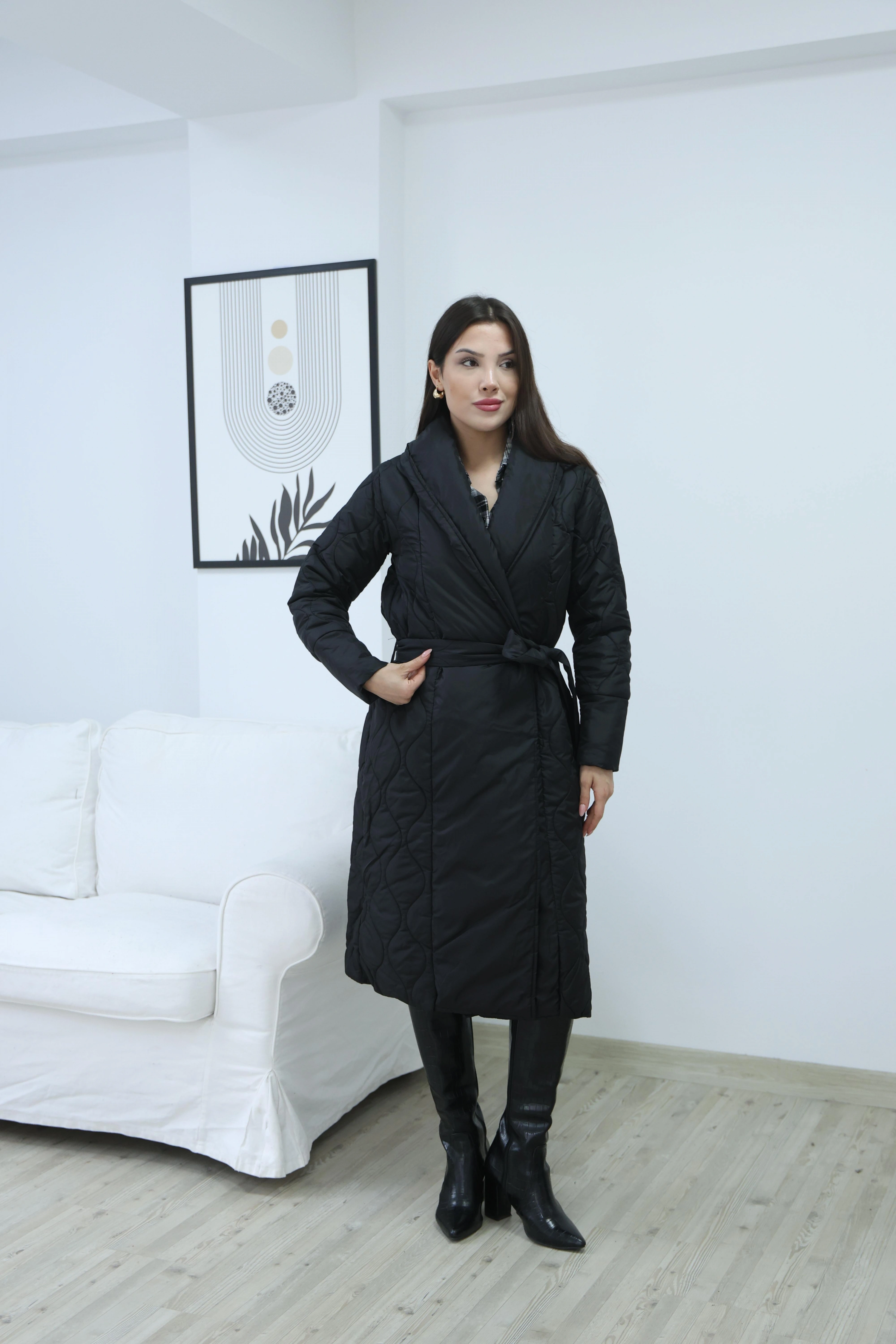 BELDEN BAGLAMALI DİZ ALTI MONT- SİYAH