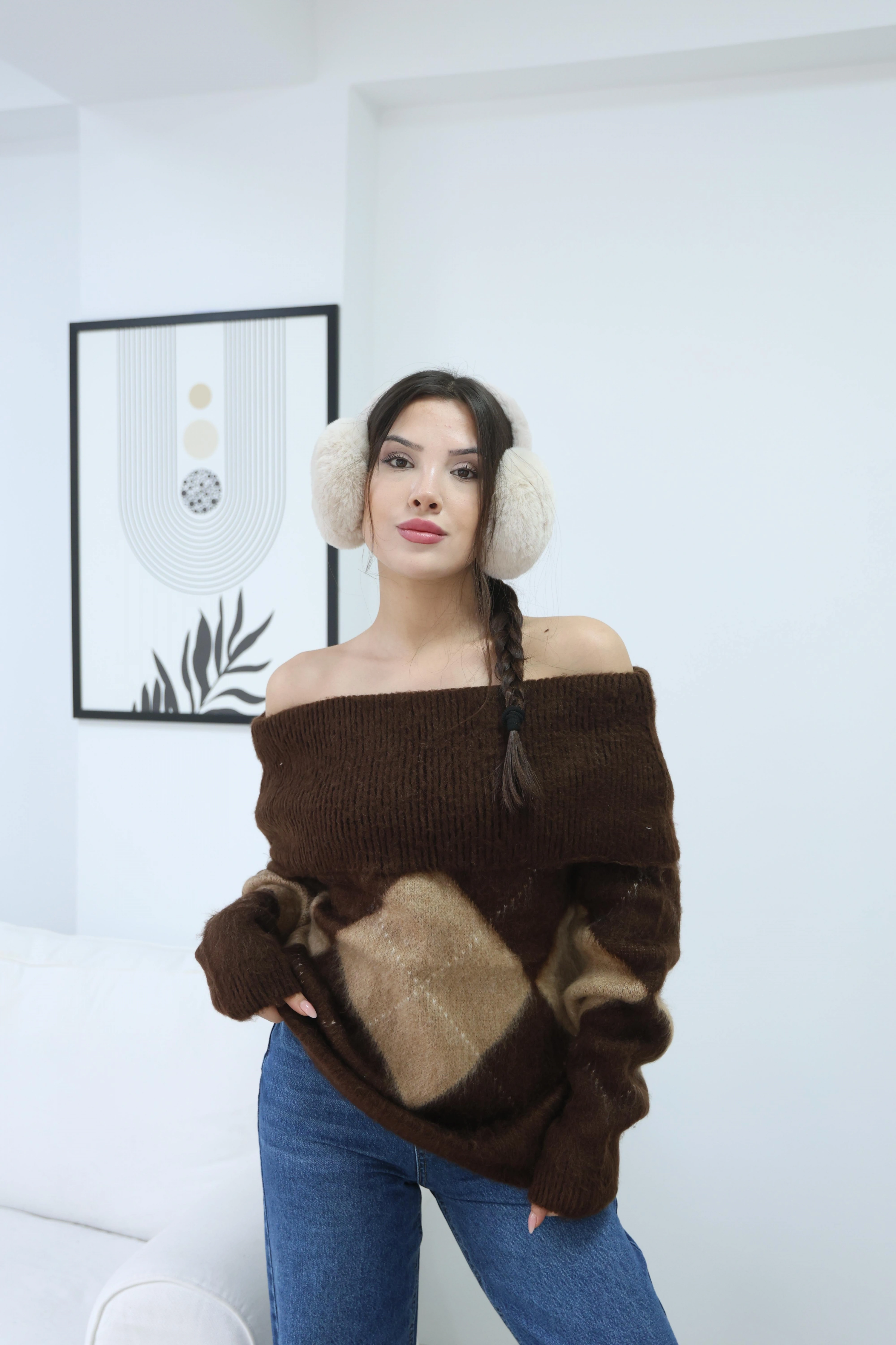 MADONNA YAKA KIRÇILLI BAKLAVA DESEN KAZAK