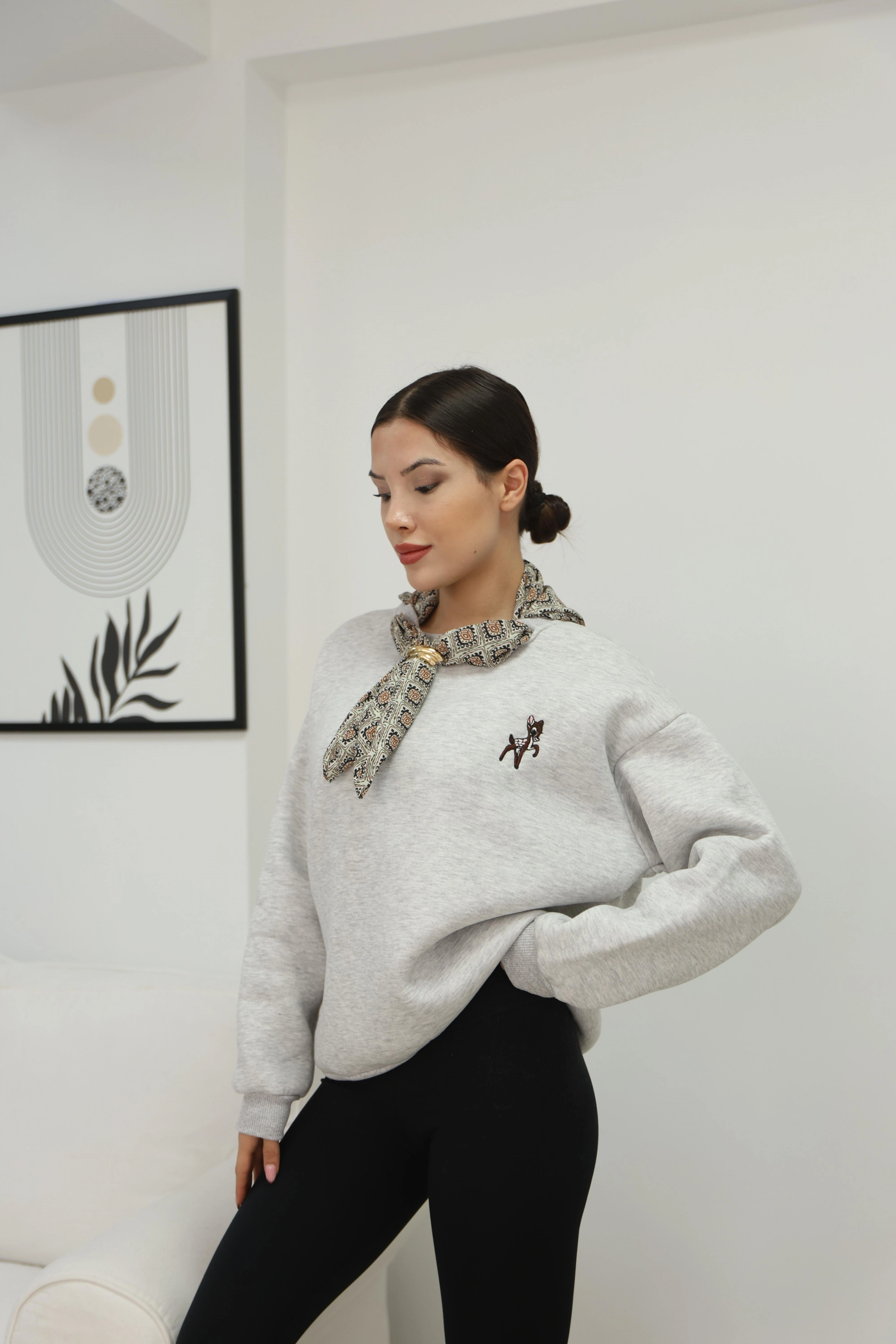 ŞAL GÖRÜNÜMLÜ SWEAT