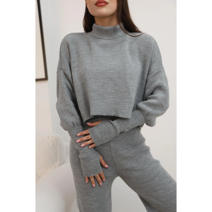 PARMAK GEÇİRMELİ YUMOŞ TAKIM-ANTRASİT