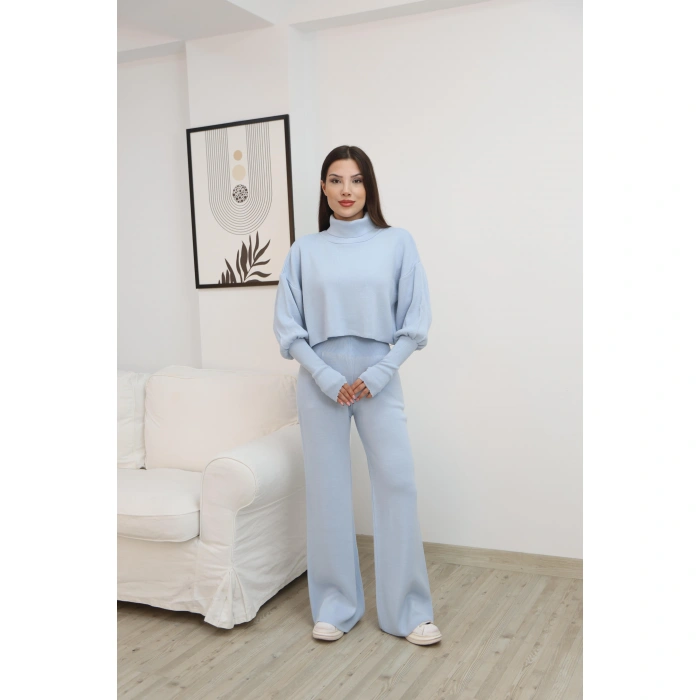 PARMAK GEÇİRMELİ YUMOŞ TAKIM- BEBE MAVİSİ