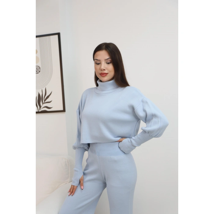 PARMAK GEÇİRMELİ YUMOŞ TAKIM- BEBE MAVİSİ