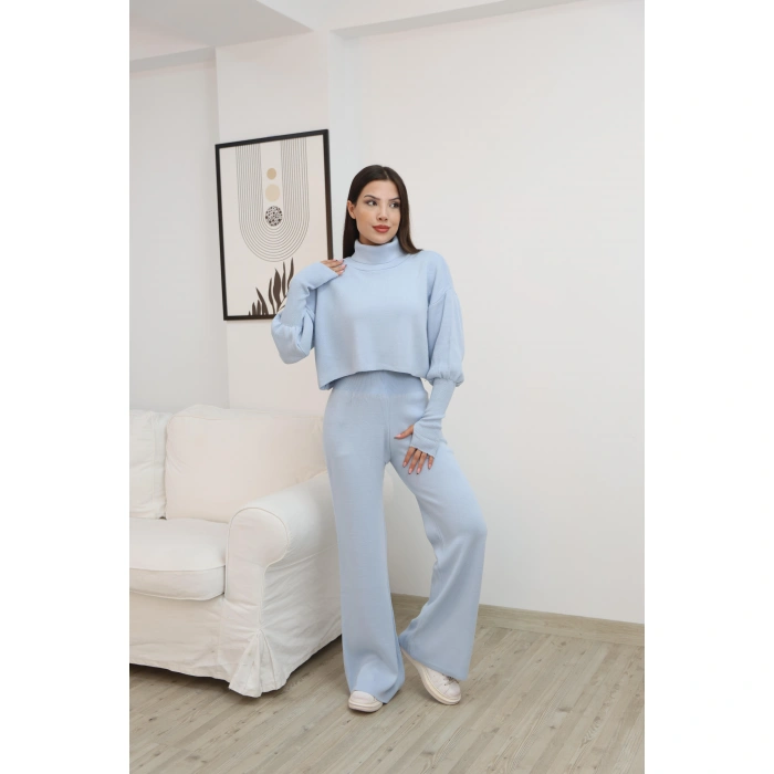 PARMAK GEÇİRMELİ YUMOŞ TAKIM- BEBE MAVİSİ