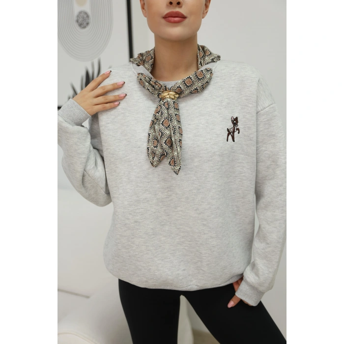 ŞAL GÖRÜNÜMLÜ SWEAT