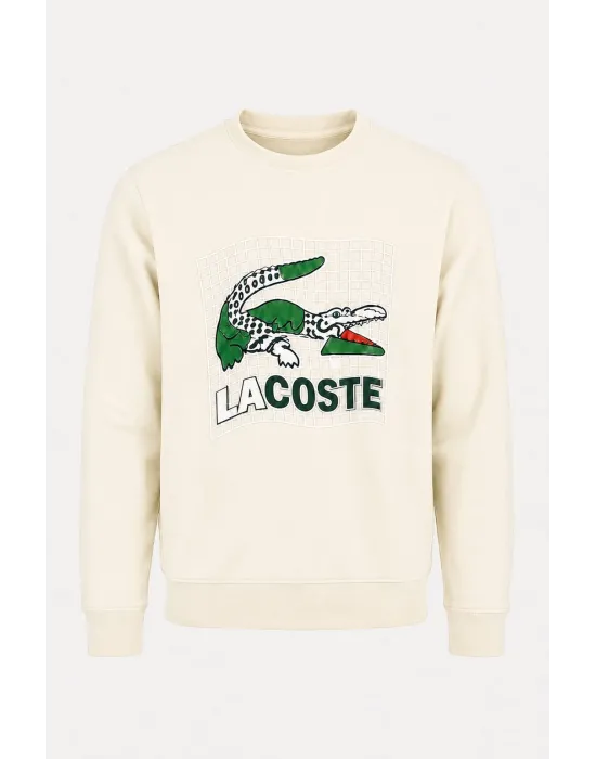 Lacoste kırık beyaz Sweatshirt
