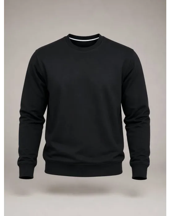 SİYAH 2 İplik Sweatshirt