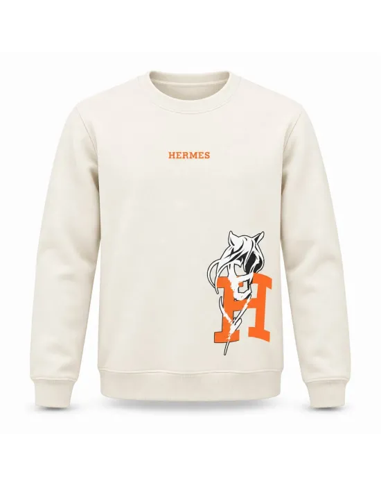 HERMES  KIRIK BEYAZ Sweatshirt