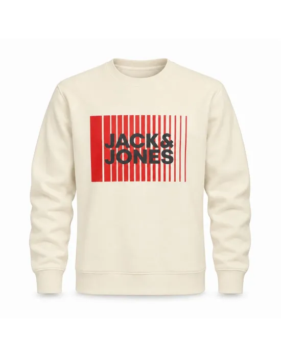 JACK JONES KIRIK BEYAZ Sweatshirt