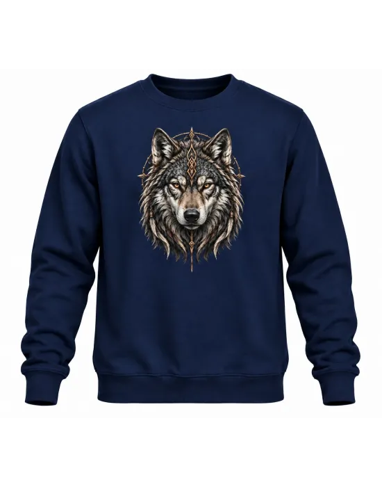 Mezatçı Dayı Aslan Baskılı Uzun Kollu Sweatshirt