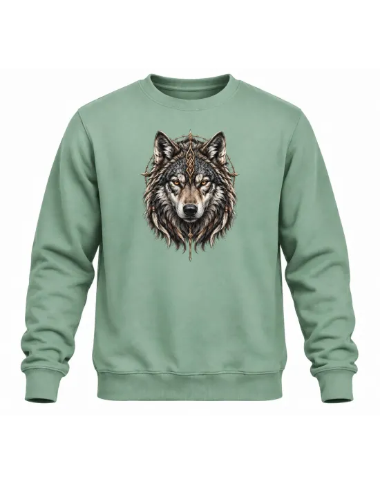 Mezatçı Dayı Aslan Baskılı Uzun Kollu Sweatshirt