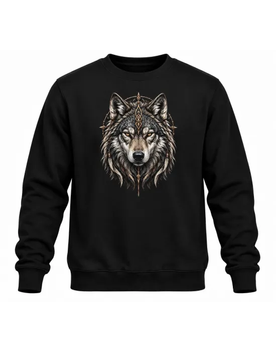 Mezatçı Dayı Aslan Baskılı Uzun Kollu Sweatshirt